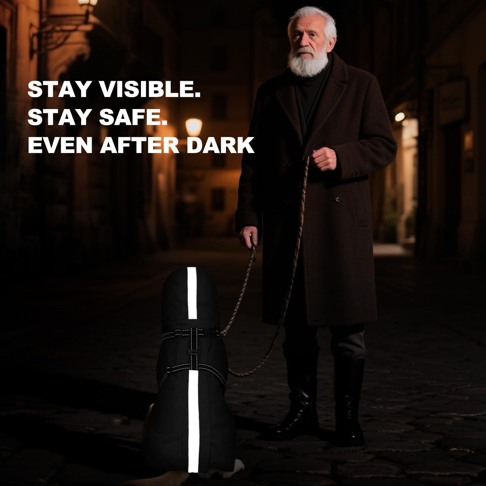 Dog Raincaot, chaqueta impermeable para perro con arnés ajustable