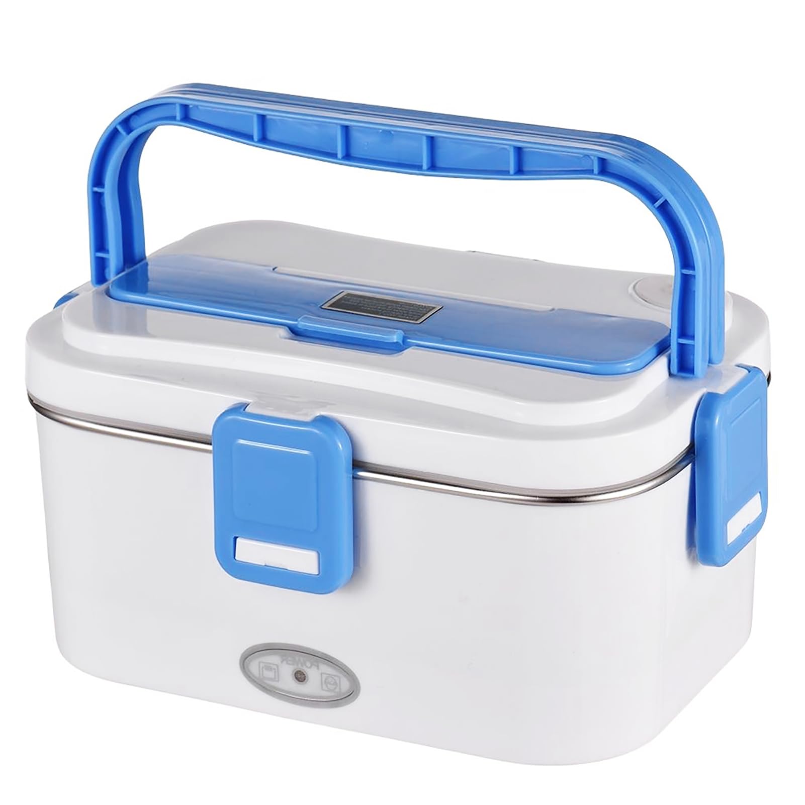 Ejoyous Lunch Box Elettrico, Lunch Box Termico Scaldavivande da 60 W 110/220 V + Interfaccia Doppia Alimentazione 12 V/24 V Fodera in Acciaio Inossidabile da 1,8 L (Spina europea)