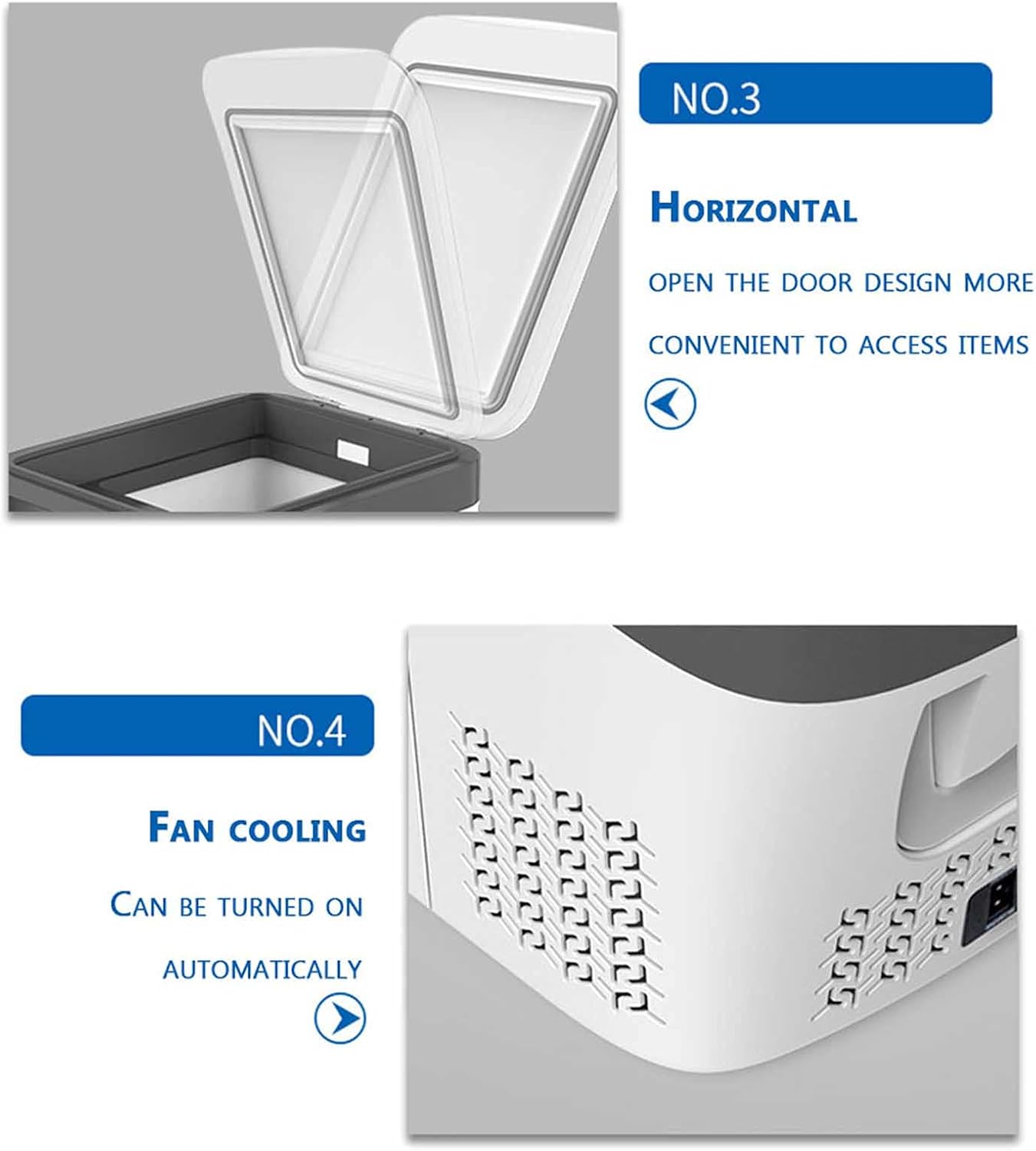 Portable Car Refrigerator, 25L Home Freezer Fridge Cooler with 12/24V, Electric Refrigerator for Car Home RV Camping Travel Room Boat Truckers Outdoors (-20℃ to 15℃)