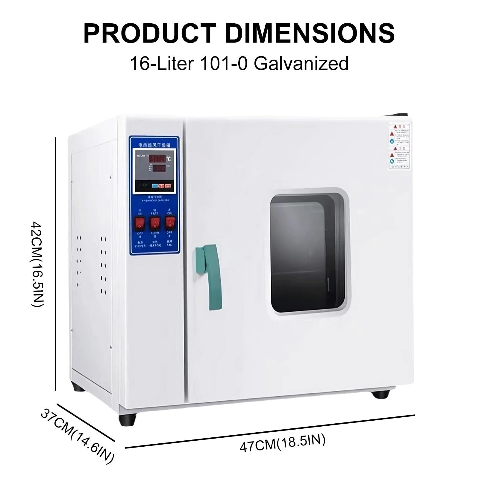 CalefaccióN EléCtrica Horno Secado A Temperatura Constante, Horno De Secado Al VacíO, Horno Calentamiento Y Secado Laboratorio Con Controlador Digital 16L101