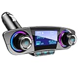 Bluetooth FM Transmitter Handfrees-Calling Radio Adapter Car Kit with Dual USB Port MP3 Player Support TF Card USB Flash Drive