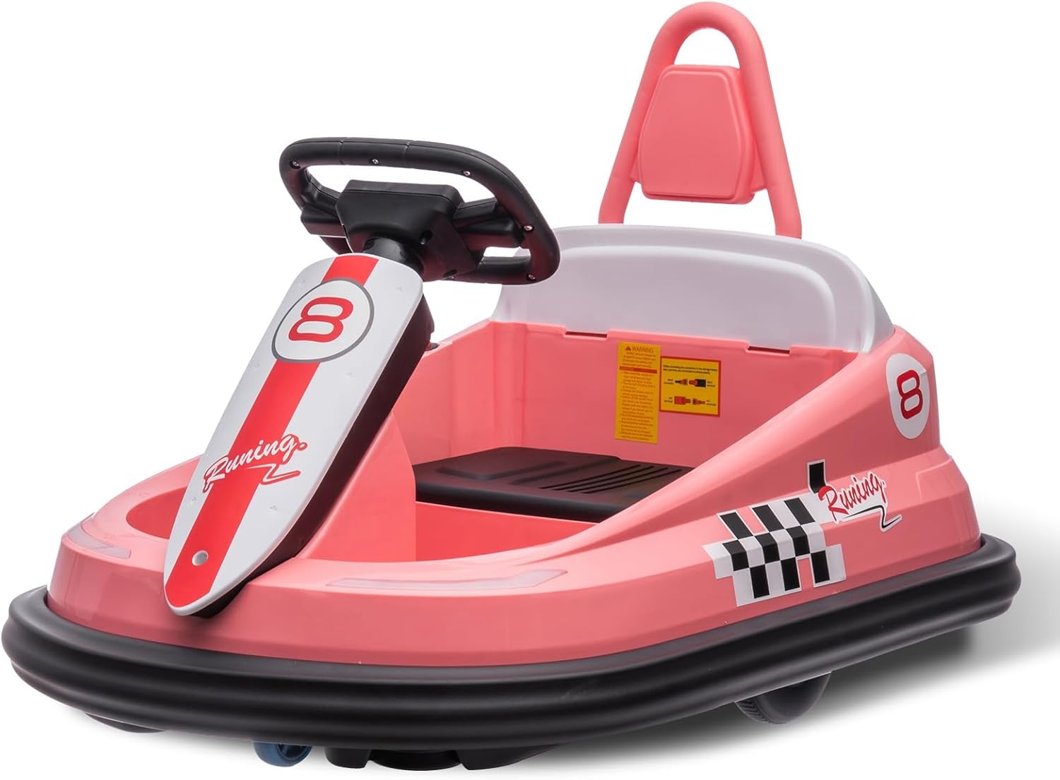 6V Bumper Car for Toddlers, Electric Ride on Toys for Kids with 360 Degree Spin, 2-Speeds, Lights, Music & Horn (Purple)