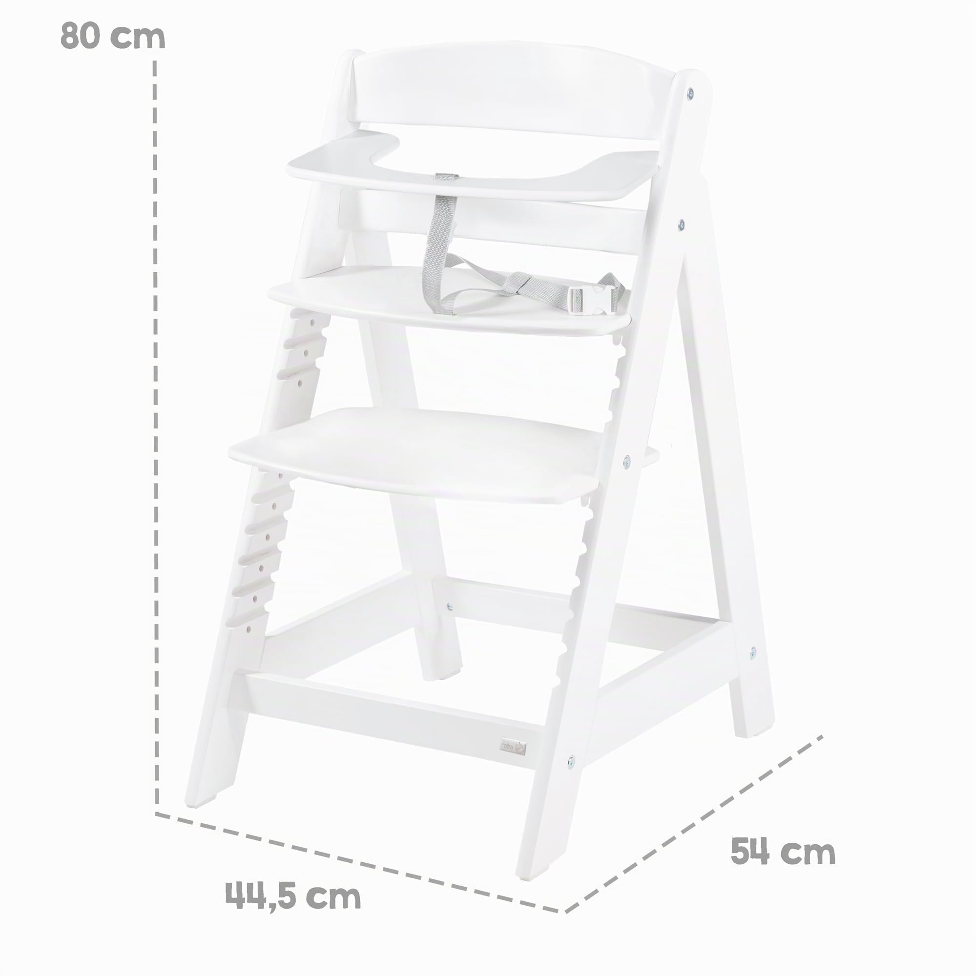 roba Seggiolone Pappa per Bambini e Neonati Sit Up Click 'N' Flex - Evolutivo - Robusto ed Ergonomico - Legno Laccato Bianco