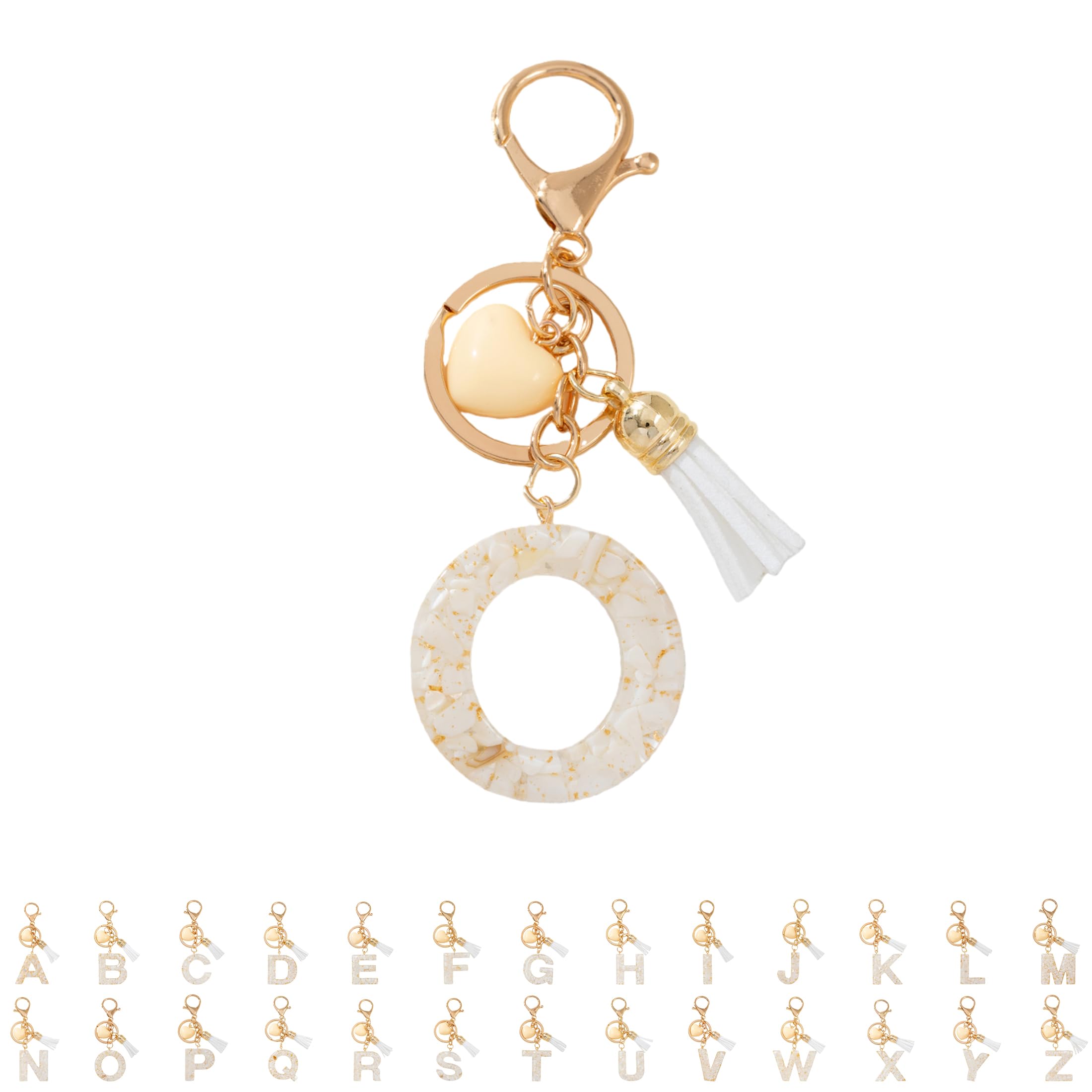 Llaveros Letras Corazón Blanco, Regalo Original para Novia,Llaveros Personalizados con Iniciales para, Porta Llaves Romántico para Mochila y Coche — view 18