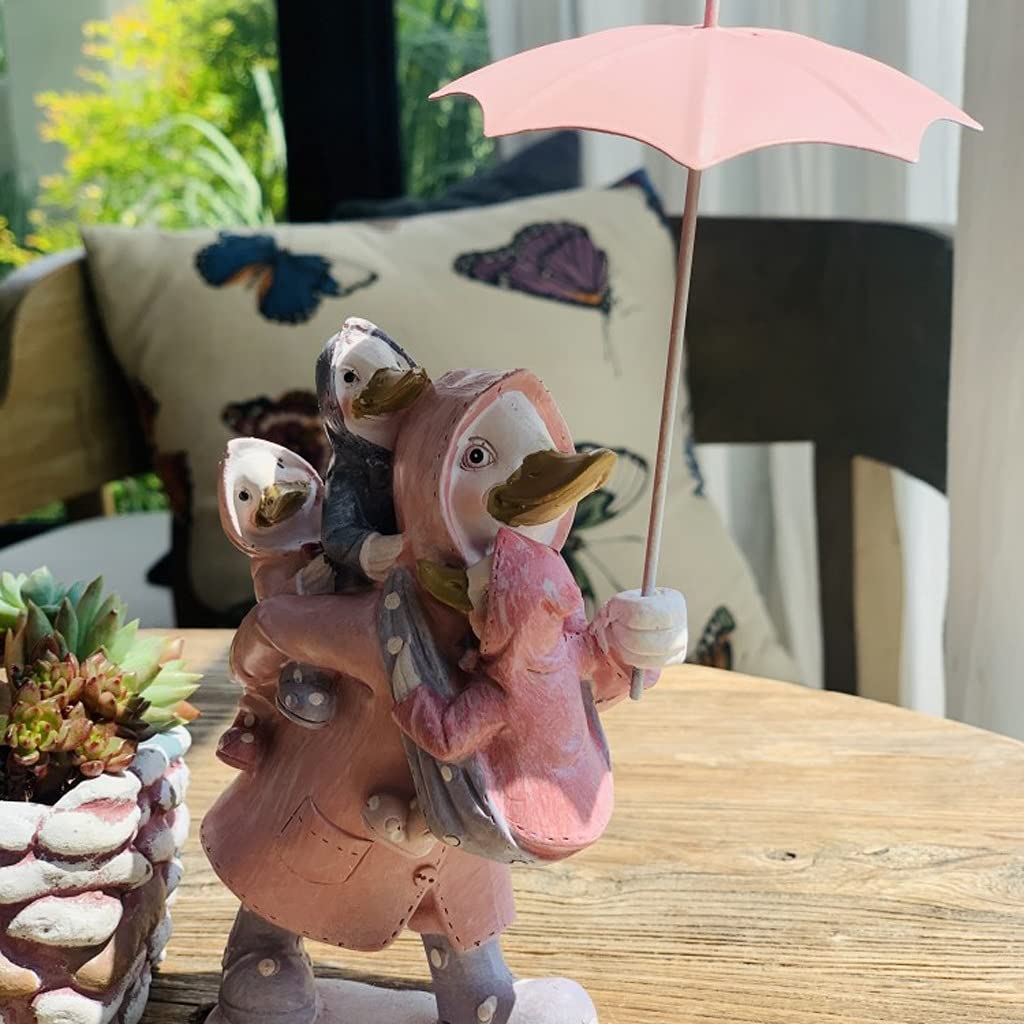 BIANBHUO Dekoracja posągu Rzemiosło żywiczne Symulacja Dekoracja kaczki Ozdoby ogrodowe Ogrodnictwo Rzeźba zwierząt Ozdoba, używana na balkon, taras, wystrój sypialni Ozdoby rzeźby ogrodowe (kolor: