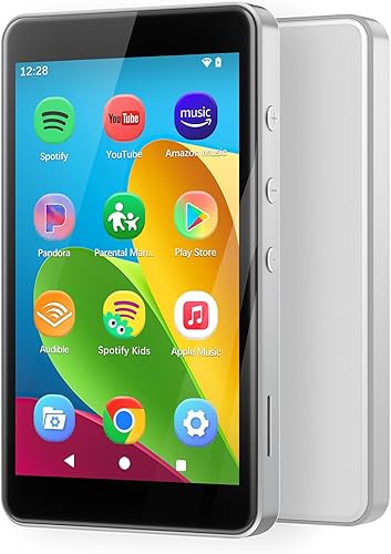 Reproductor de MP3 con Spotify para niños, reproductor MP4 basado en Android 14 con App Store, controles parentales, Tienda Music, Libby, Audible,