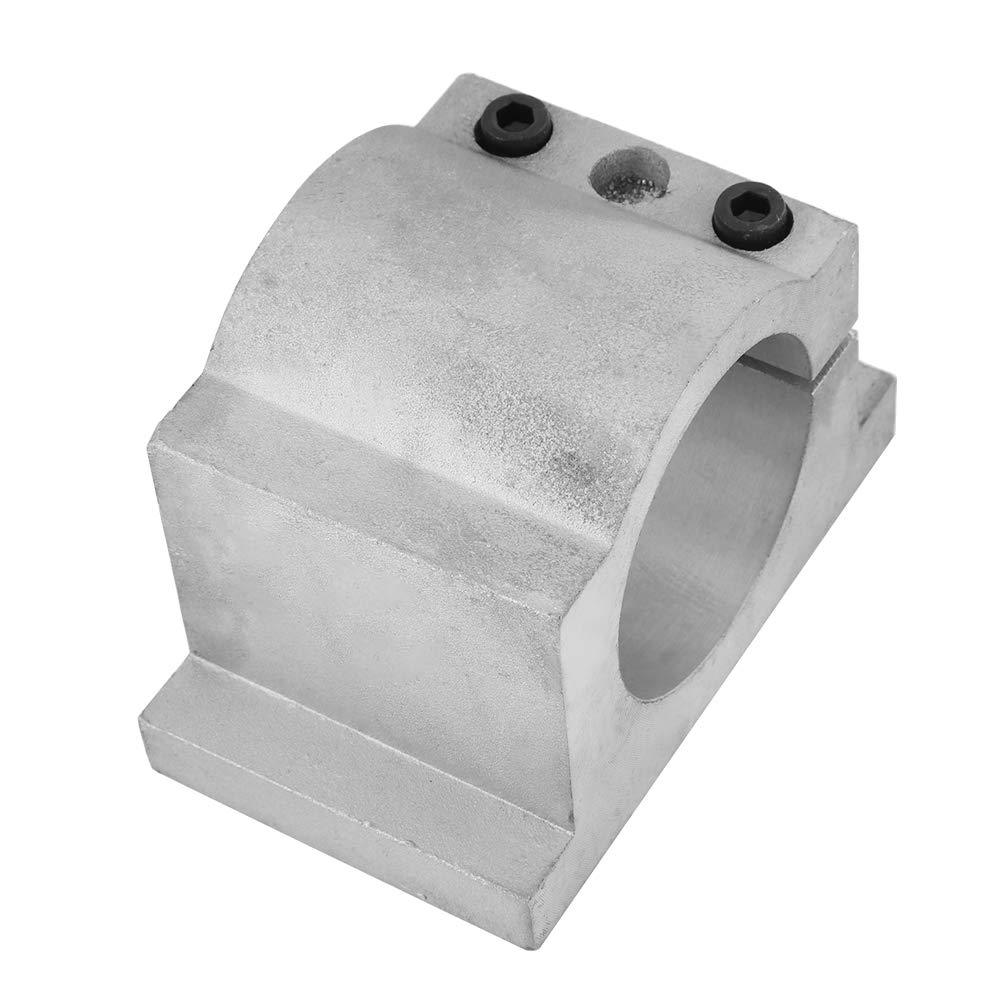 Jelquix 52mm 65mm Cast Aluminum Spindle Motor Mount Bracket Clamp for CNC Engraving Machine Replacement (65mm)