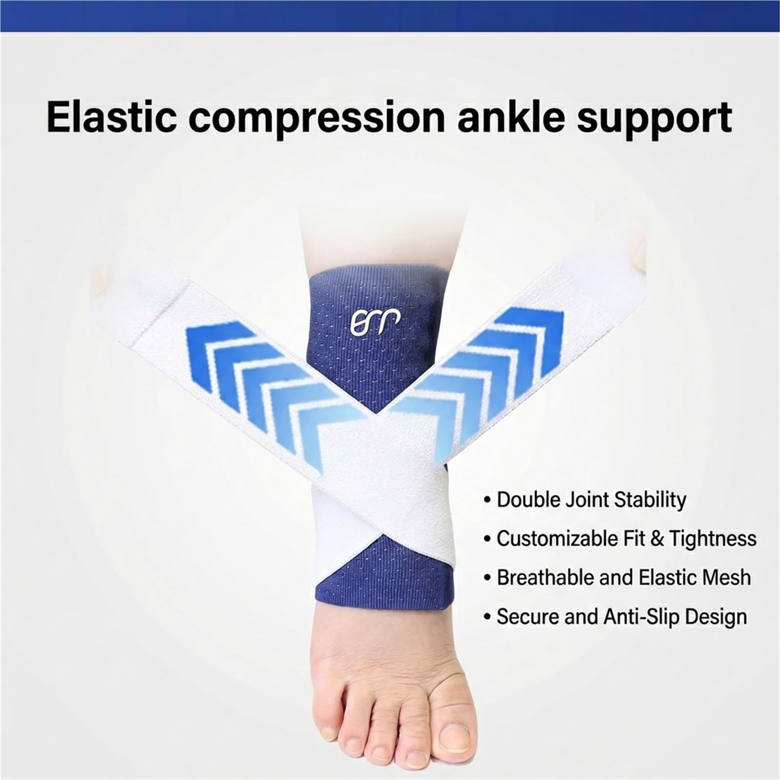 Generisch Kompressions-Sprunggelenkbandage, mit atmungsaktivem Stoff, für Sport und tägliches Gehen, Modell CJDW1050 (M)
