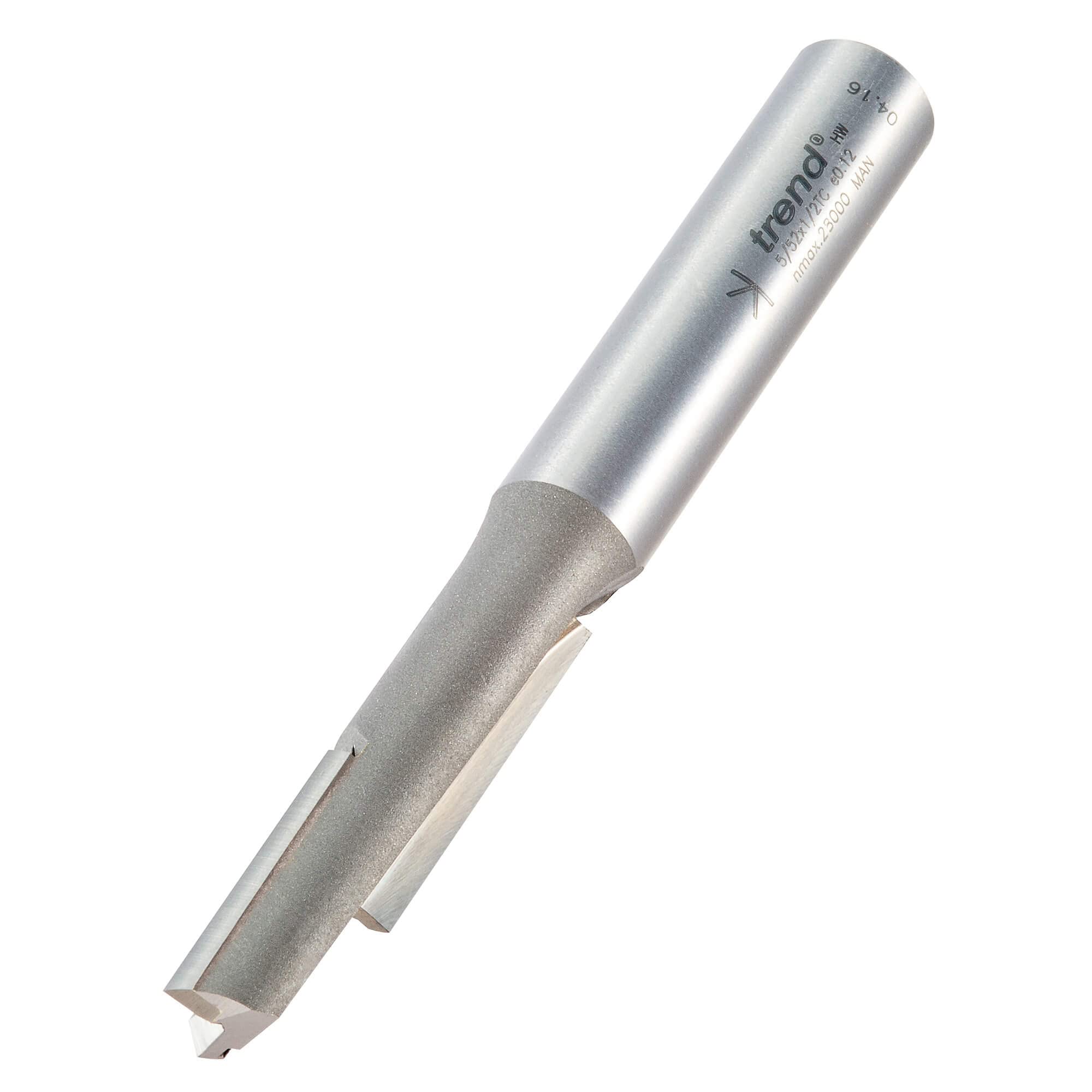 Trend Professional Mortise Router Cutter, 12.7mm Diameter, 1/2 Inch Shank, 50mm Cut Length, Tungsten Carbide Tipped, 5/52X1/2TC