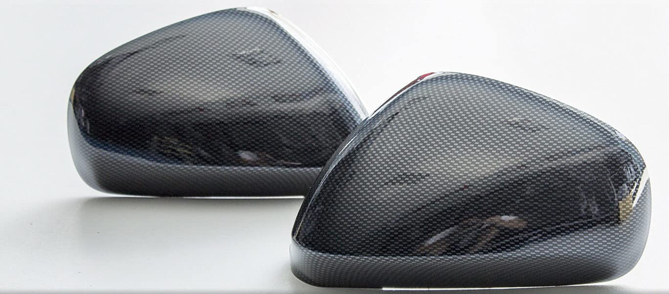 Generico Calotte Mito Nero in Carbon Look 2 per Specchietti retrovisori Kit 2 Calotte Destra Sinistra 800706-800707