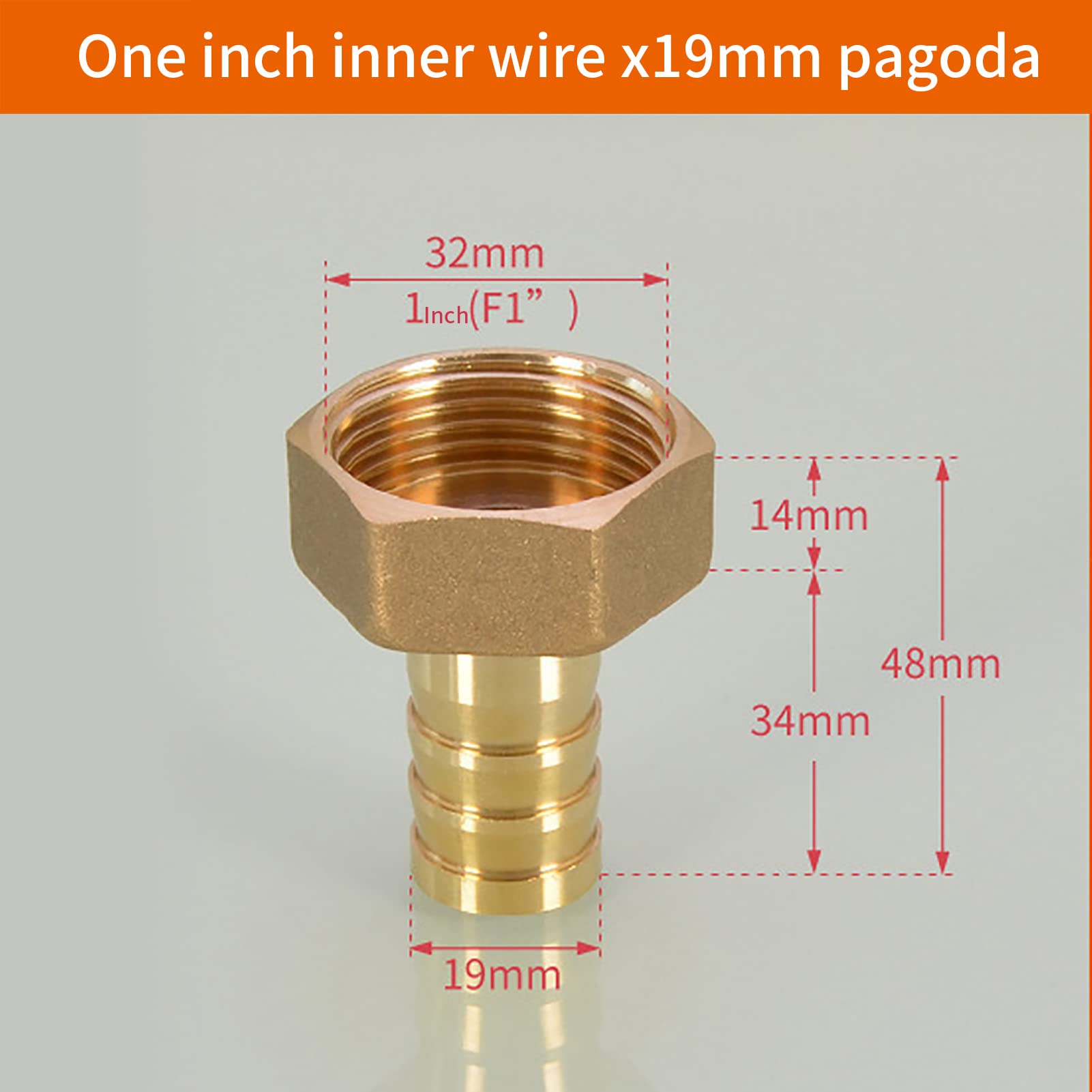 2 Raccordi Femmina In Ottone Per Tubo Da Giardino – 1/2″ Barb X 3/4″ GHT – Con Morsetto In Acciaio Inox – Antiruggine E Antiperdita - 2
