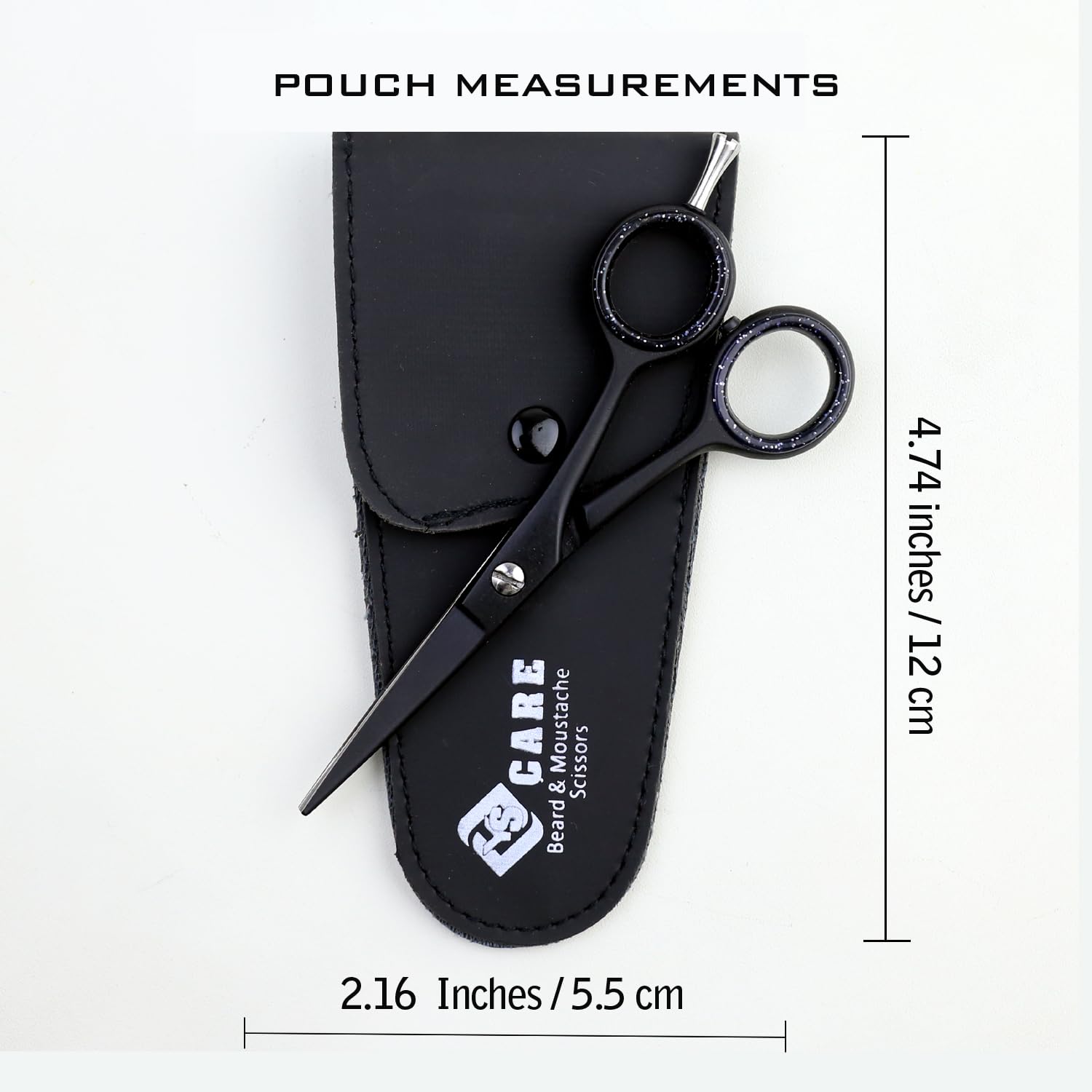 YSCARE Barba e baffi Forbici Forbici per capelli Premium da barbiere Forbici da parrucchiere da taglio per capelli extra affilate Acciaio inossidabile (5")