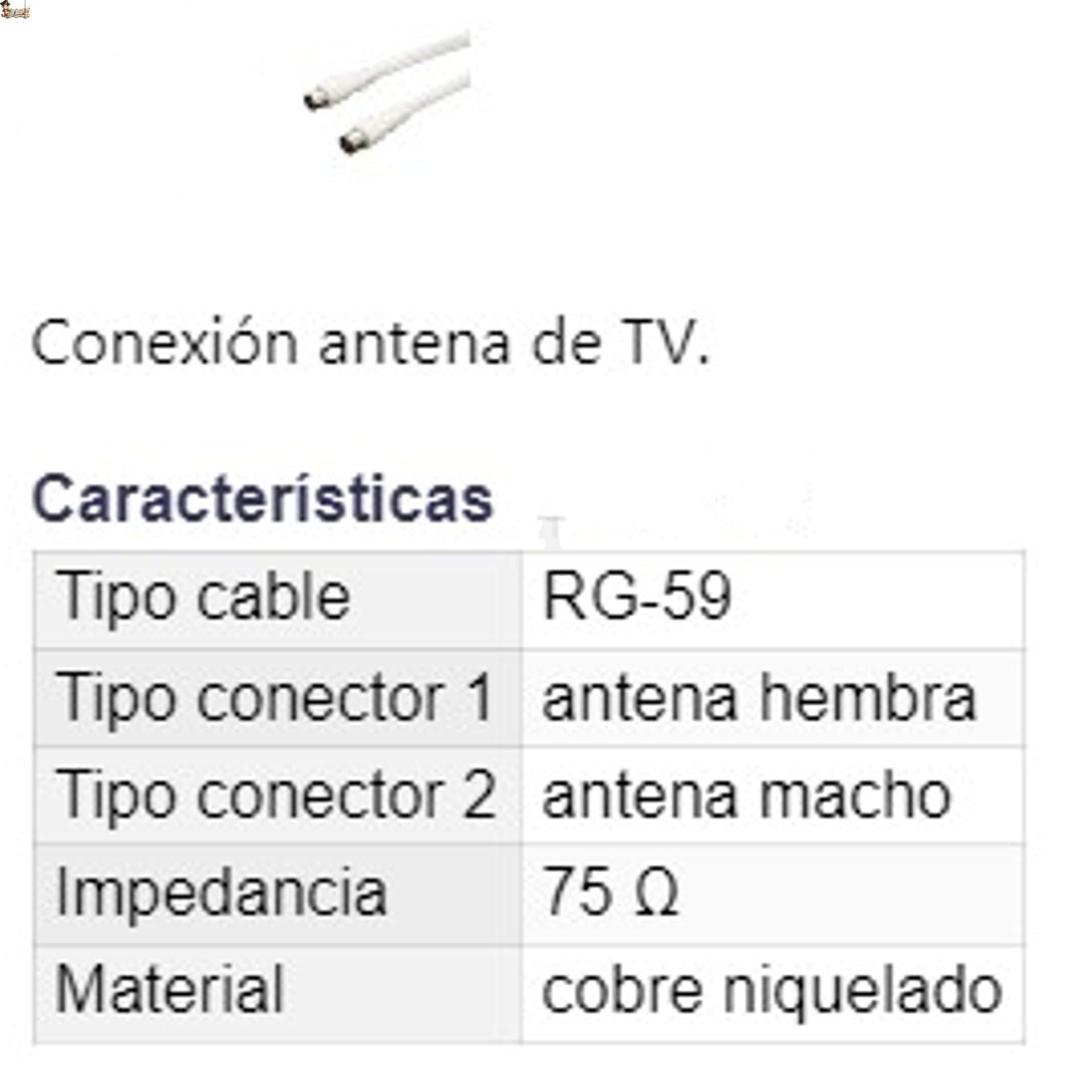 BricoLoco.com Cavo antenna TV connettore con graffette. Bianco 2,50 m. + 8 graffette. RG-59 75 Ohm coassiale in rame con graffetta chiusa a televe. Spina di ingresso maschio e uscita femmina (3 Packs)