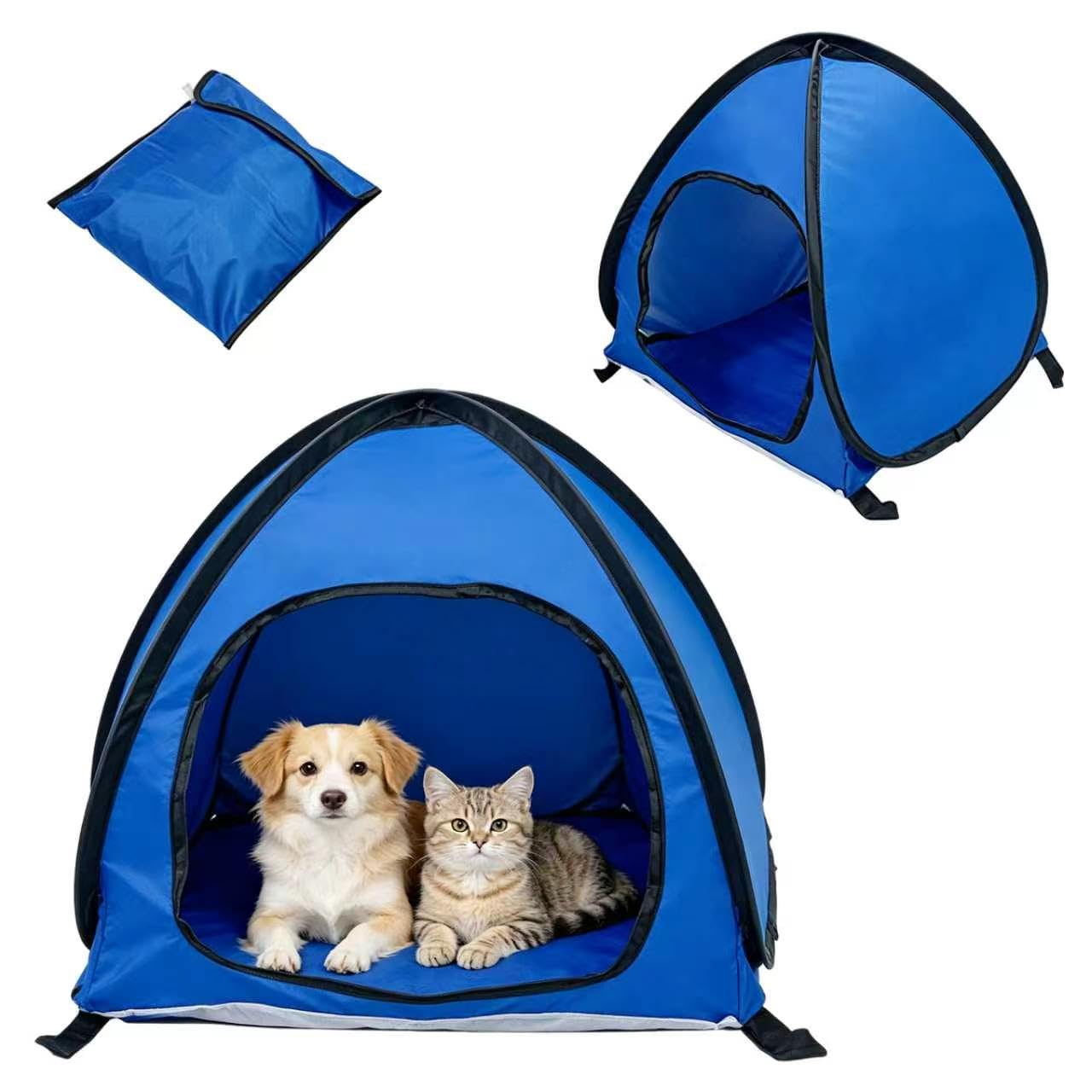 2 Pack Mini Pop Up Beach Tent, Foldable Head Sun Shade Shelter, Blue