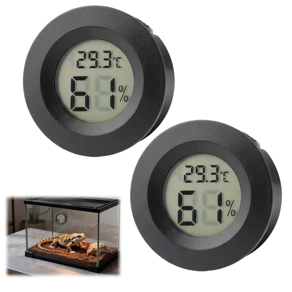JOVIA Reptile Thermometer Hygrometer 2PCS