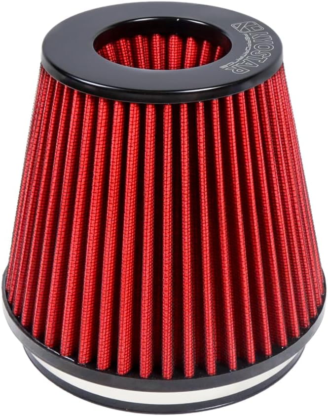 Kyostar Universal 6" 152mm High Flow Inlet Cold Air Intake Cone Replacement Dry Air Filter Red #2048