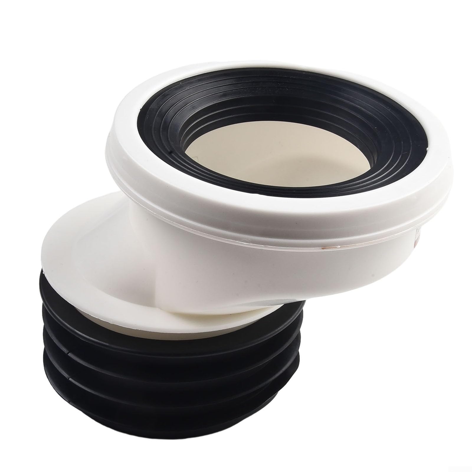Kit de raccordement pour toilettes, ensemble de raccordement pour cuvette de WC, conception droite ou excentrique, tuyau de raccordement pour cuvette en PVC (5 cm)