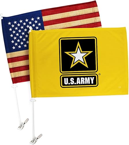Bandera de automóvil del ejército de Estados Unidos, bandera de Estados Unidos, bandera para Carros, decoración de automóvil, poste de clip de