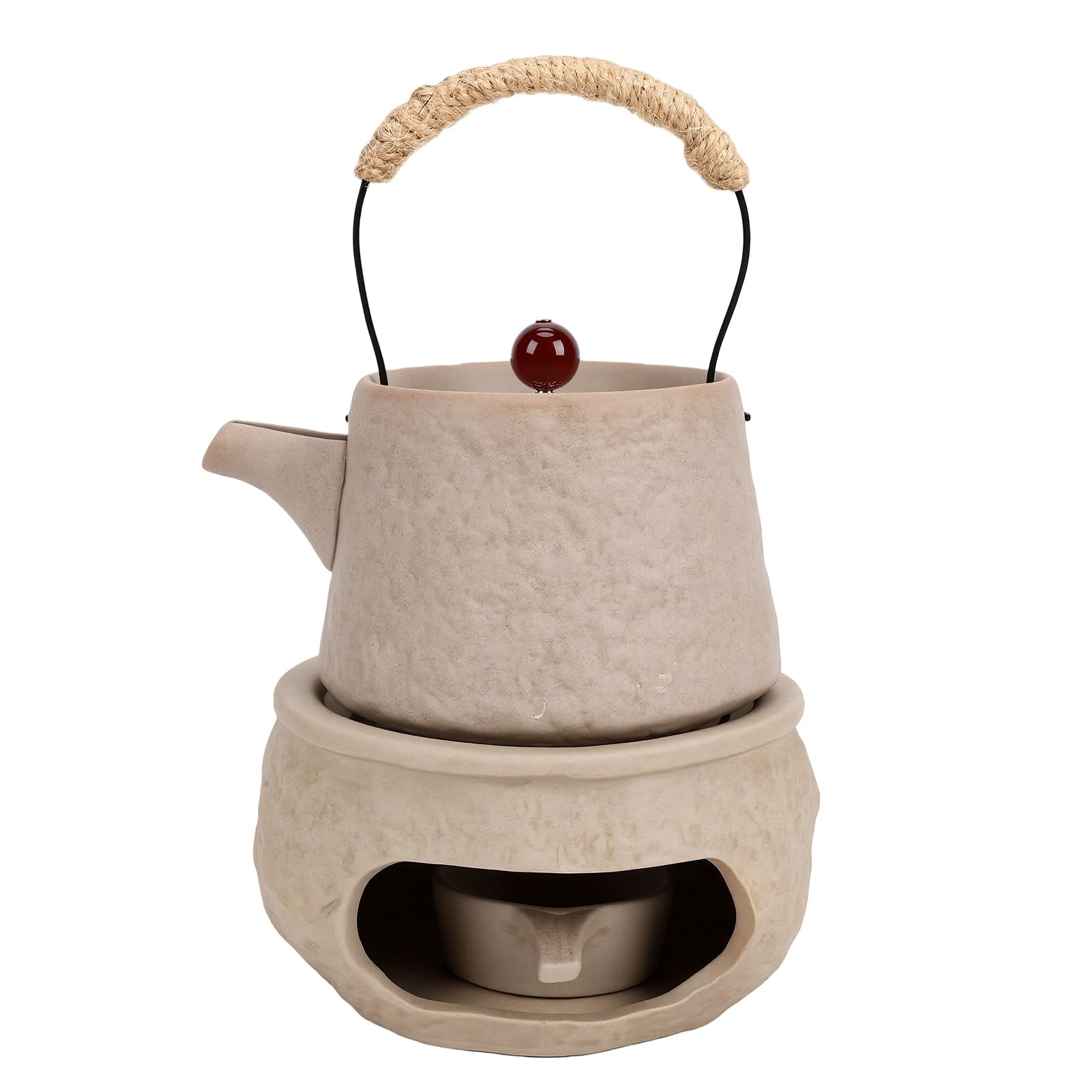 Servizio da tè in Ceramica Grezza con Teiera a Bilanciere 400 Ml