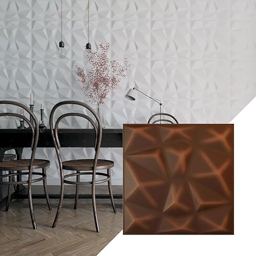 Ekena Millwork 19 58 pulgadas de ancho x 19 58 pulgadas de alto, Niobe EnduraWall decorativo 3D, óxido metálico envejecido (cubre 2.67 pies cuadrados