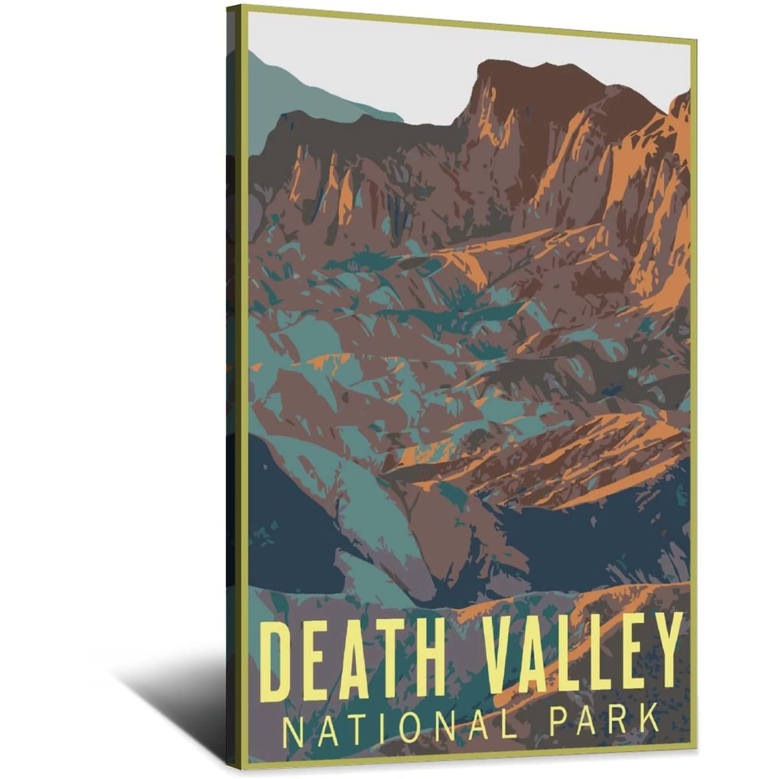 Cartel decorativo de viaje del Parque Nacional del Valle de la Muerte Cartel de viaje de la vendimia Póster de la lona moderna del dormitorio de la lona del arte de la