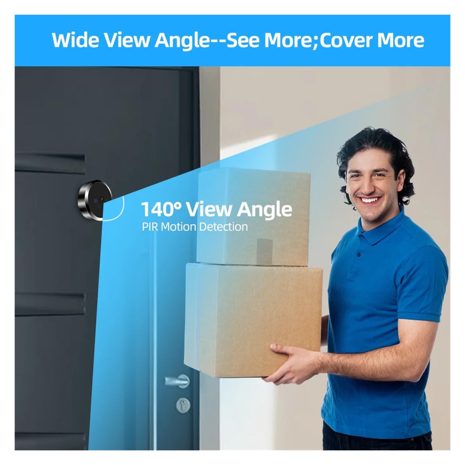 Radar de microondas con detección de movimiento, Tuya SmartLife(Peephole)