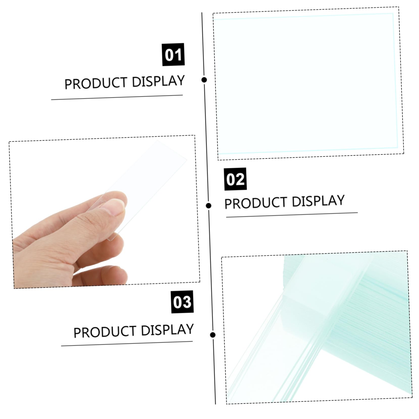 CIYODO Microscope Slides Set of 100 for Biology Education Polished Edges Lightweight Compact Design