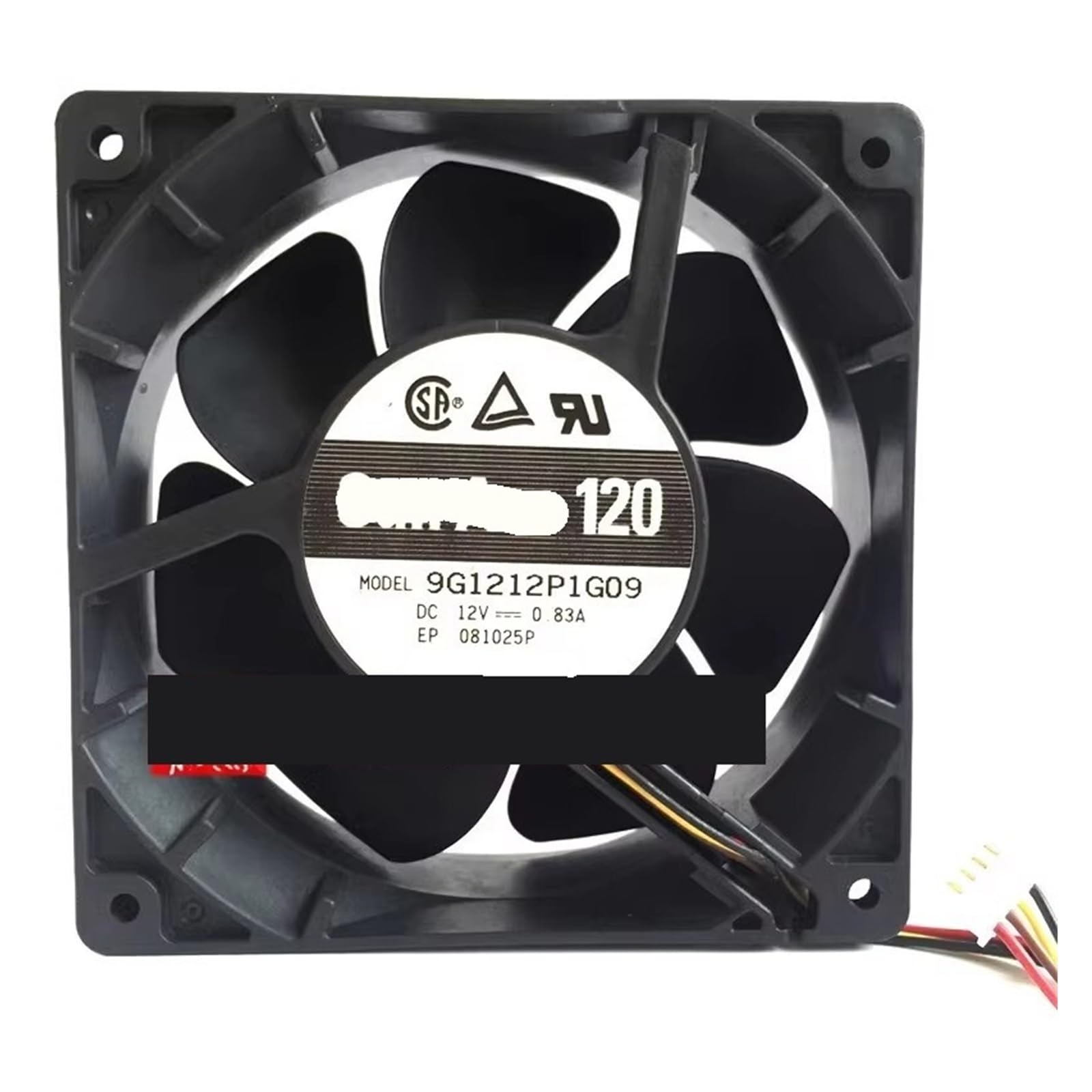 Ventilateur 12cm 9G1212P1G09 12V 0.83A pour extracteur d'air et châssis pc