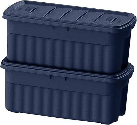 roughneck 10 gallon base and lid tote plastic box rubbermaid