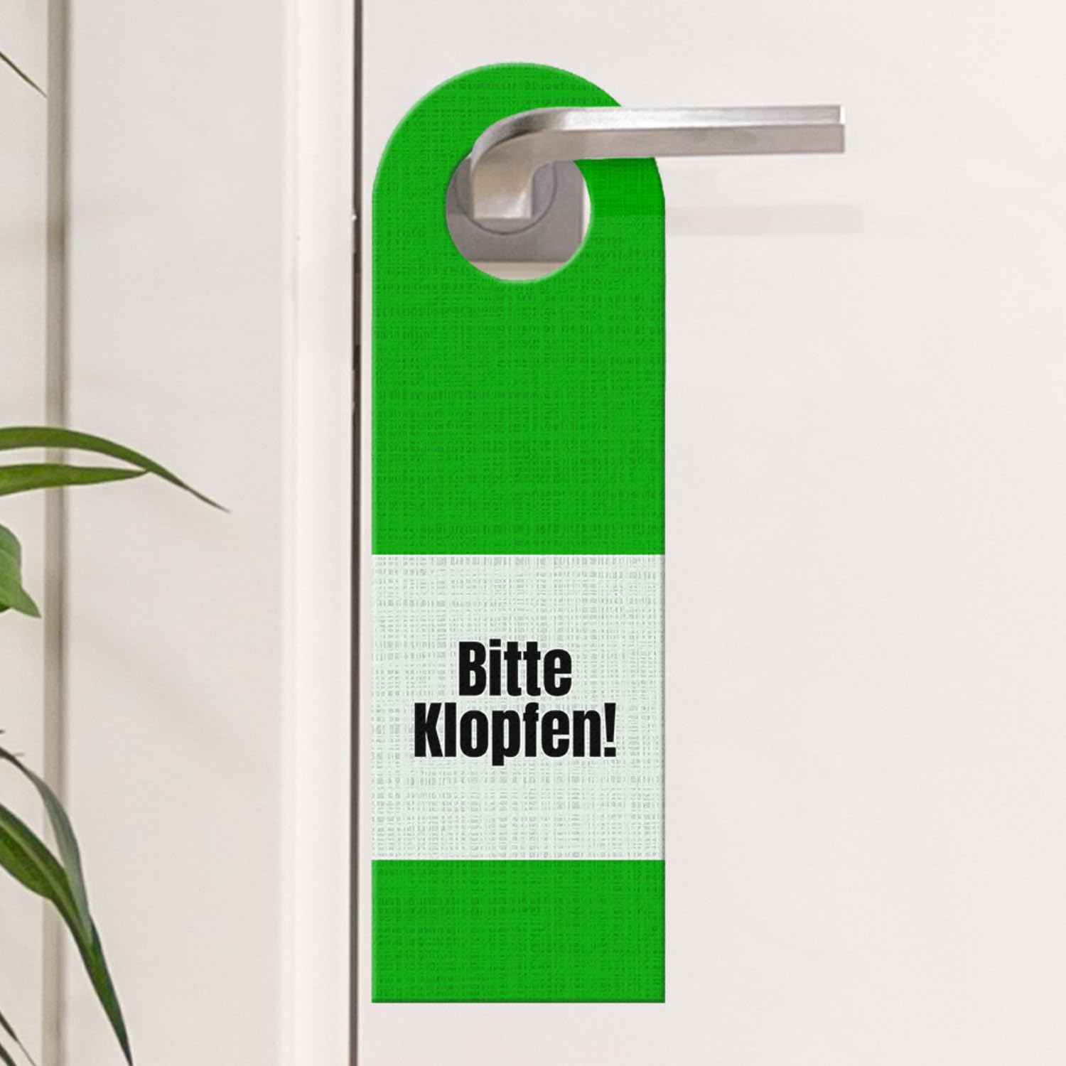 Bitte klopfen - Bitte nicht stören Türhänger in Grün und Rot