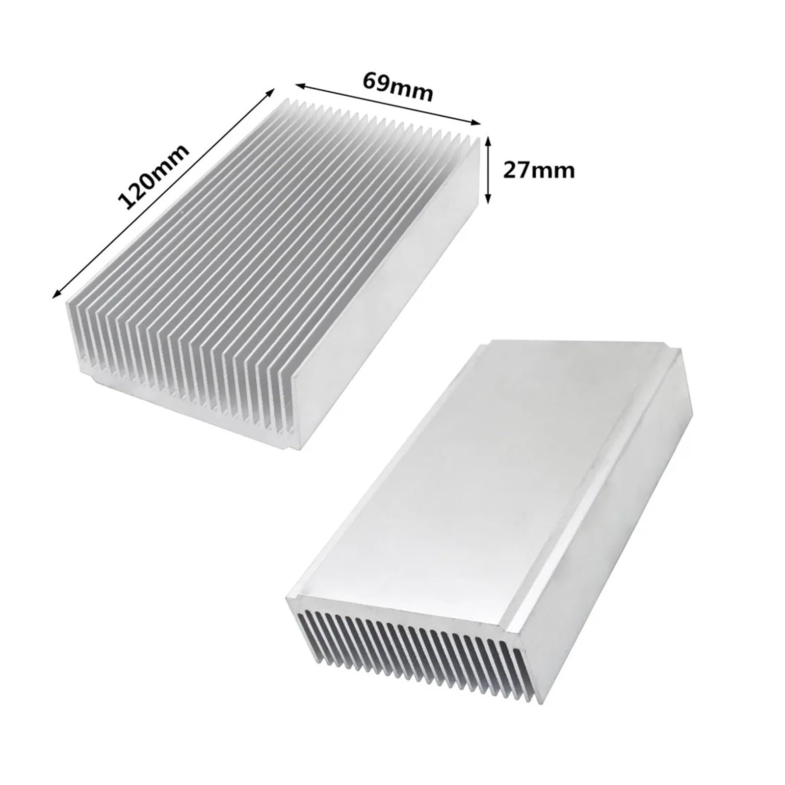 Dispositivo di Raffreddamento del dissipatore Calore radiatore in Alluminio estruso for la dissipazione Circuito Integrato LCD Chip elettronico LED(150x69x36mm)