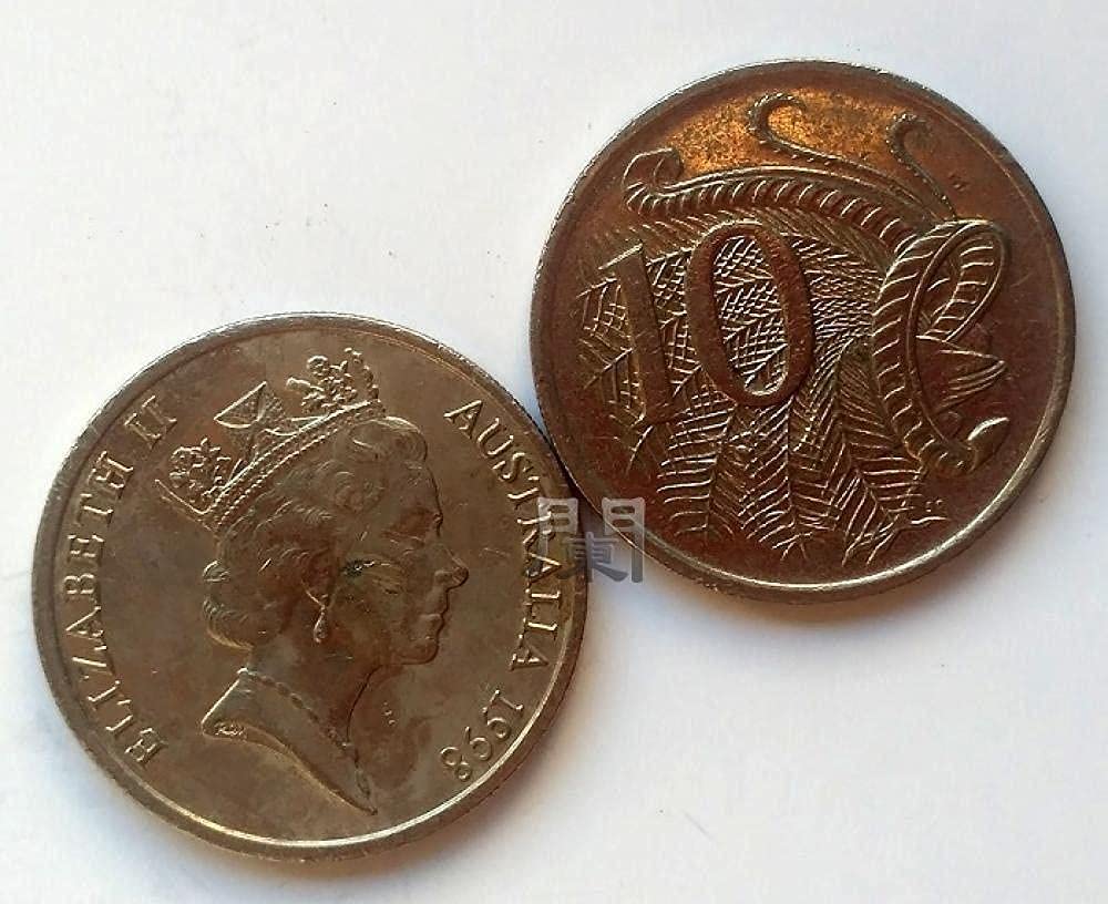 chenchen Australian Coin 10 Points Coin Elizabeth II Middle-Aged Avatar Cape Coins AUSCoin Collection Commemorative Coin