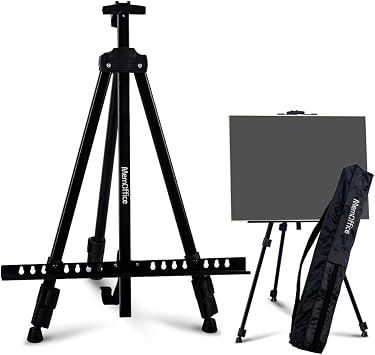 Portable Artist Painters Easels Stand for Painting - Adjustable Height Painting Easel with Bag - Tabletop Art Easel for Painting Canvas Stand, Poster Stand & Wedding Signs Stand - Metal Tripod