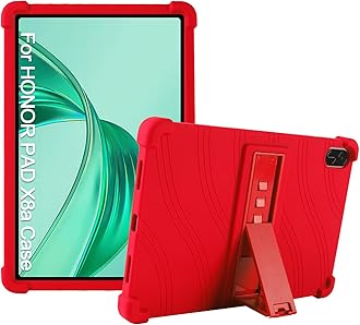 Case for Honor Pad X8a 11 Inch,XLTTONG PC Holder Tablet Silicone Case,Anti-drop for Honor Pad X8a 2024 (Red)