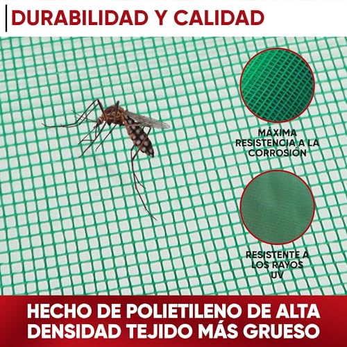 Malla mosquitera plástica verde 4 Imagen adicional