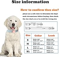 Vista 6 de Juego de collar y correa de terciopelo para perro, collar y correa de perro suaves y cómodos, collares ajustables con hebilla de metal resistente