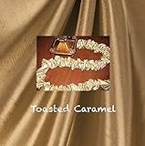 FAUX SILK 9' CUSTOM, HAND MADE, DECORATOR FABRIC ELECTRIC CORD COVER (Toasted Caramel)