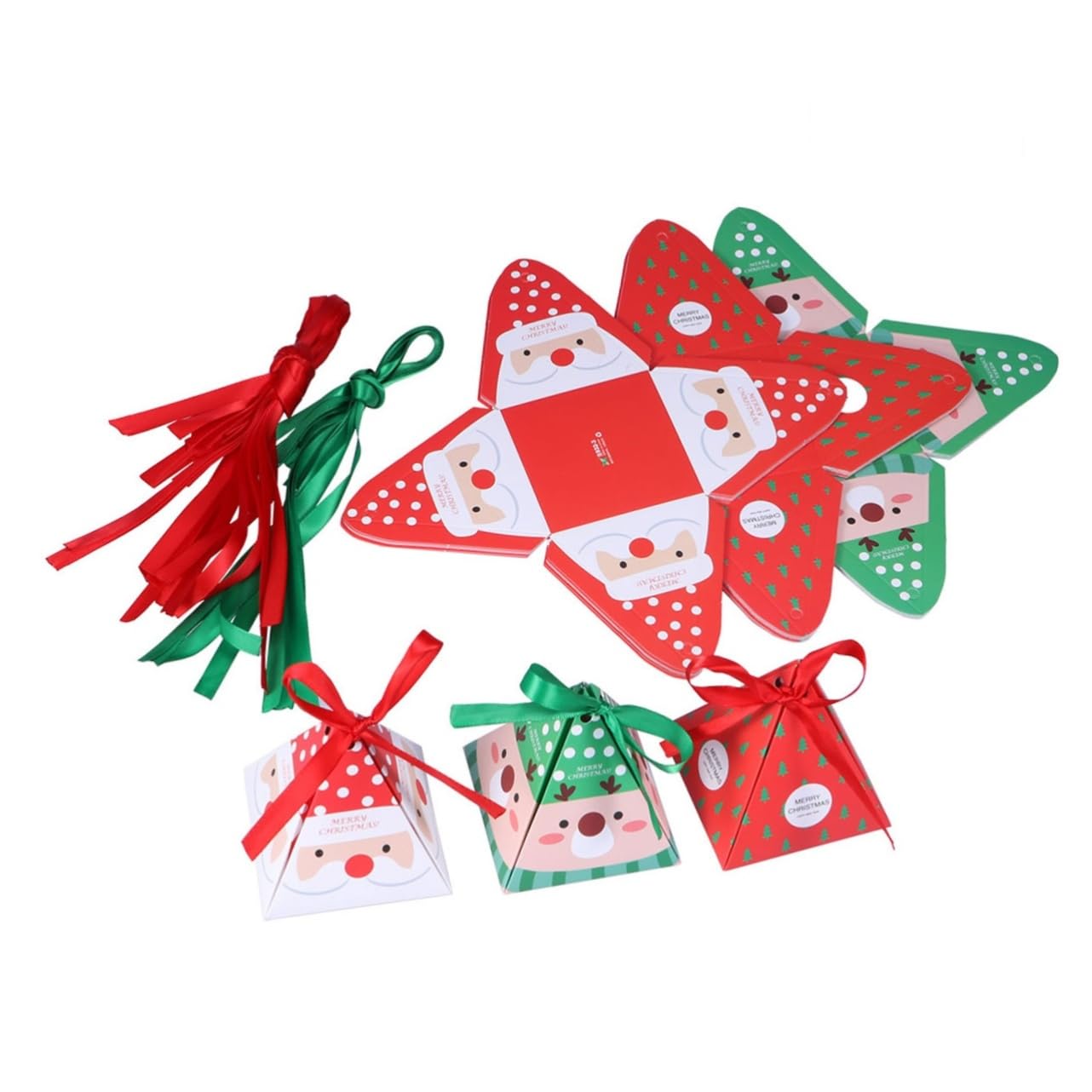 ifundom 30 Piezas Cajas de Obsequio Pequeñas para Dulces Navideños Chocolates y Golosinas para Cajas de Dulces Navideños de Obsequio Navideñas para Fiestas de Navidad