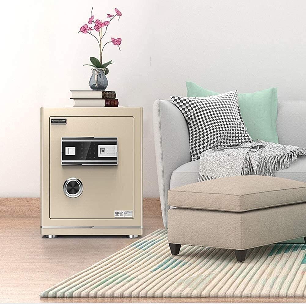 Sejf, ognioodporne wodoodporne sejfy i skarbonka, sejfy do domu, cyfrowy sejf - 45X38X32Cm Duży elektroniczny stalowy sejf z klawiaturą, 2 ręczne klucze nadpisywania - chroń pieniądze, paszporty - dla