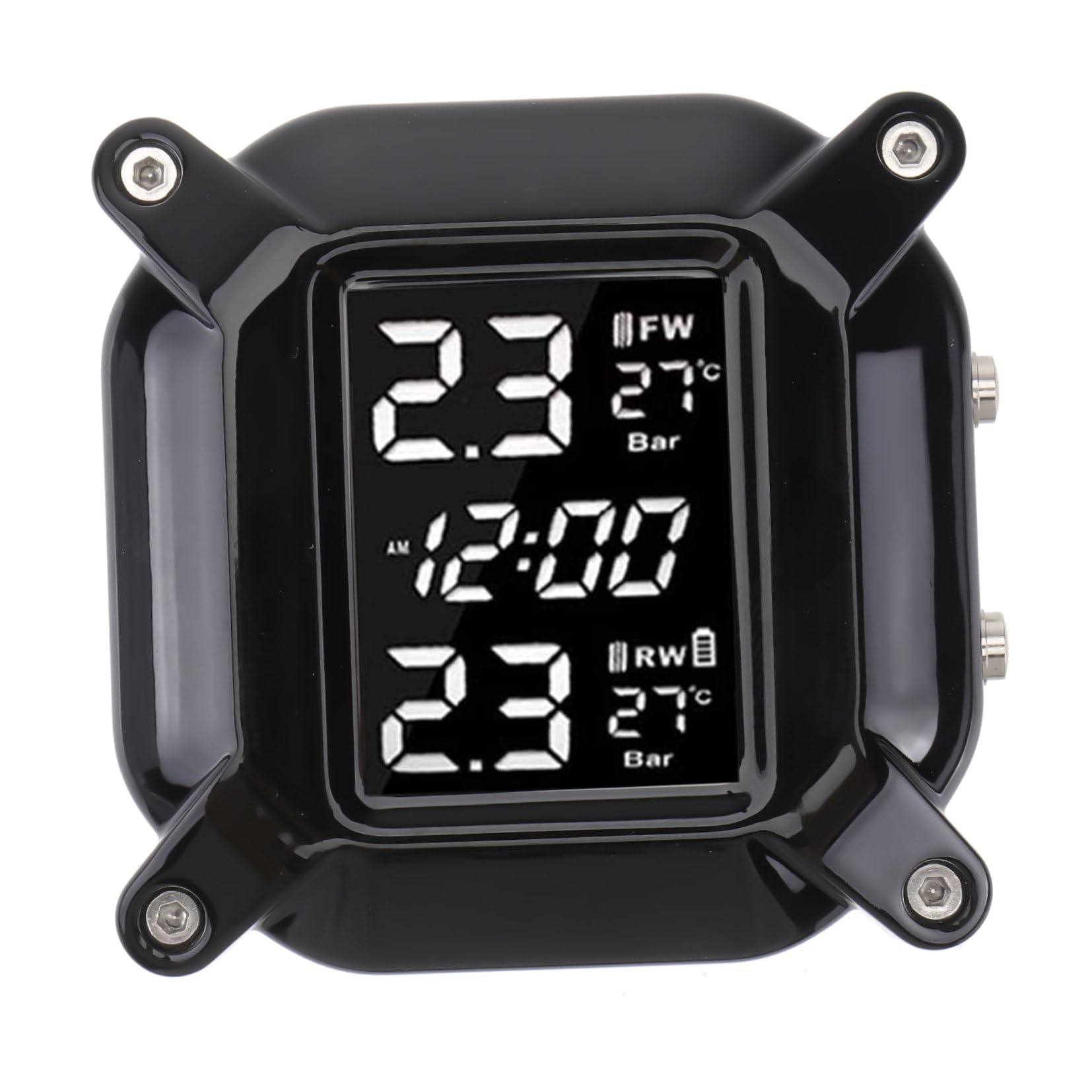 CLISPEED Monitor de Presión de Neumáticos Pantalla LCD y Material Plástico Resistente Profesional Sensor de Alta Precisión para Coche para Uso en Real