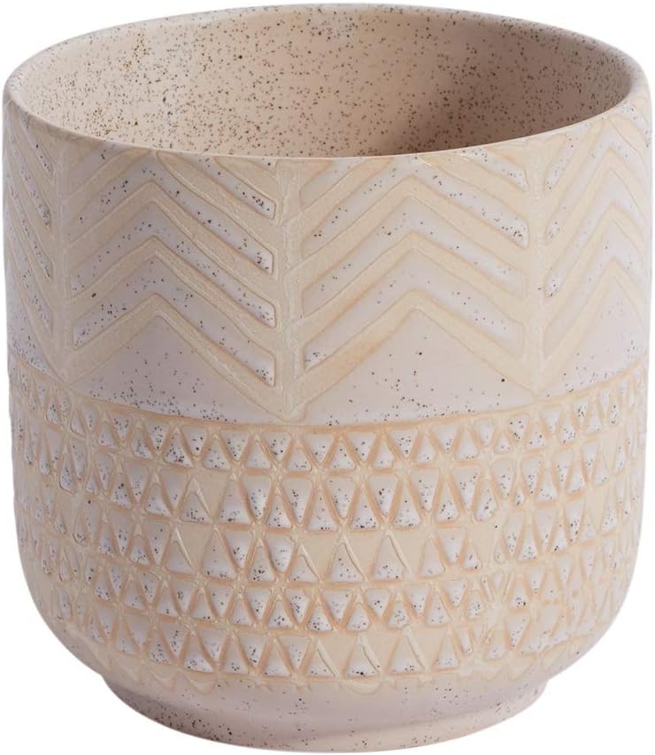 Decorative Ceramic Indo Pot l Wedding Decoration l Valentines Day l Modern Vase Decor for Home or Office l Indoor and Outdoor Planter for Any Event Decorations (5.25x 5.25)