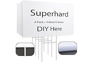 4-Pack Large Blank Yard Signs with Sturdy Stakes for Optimal Outdoor Display