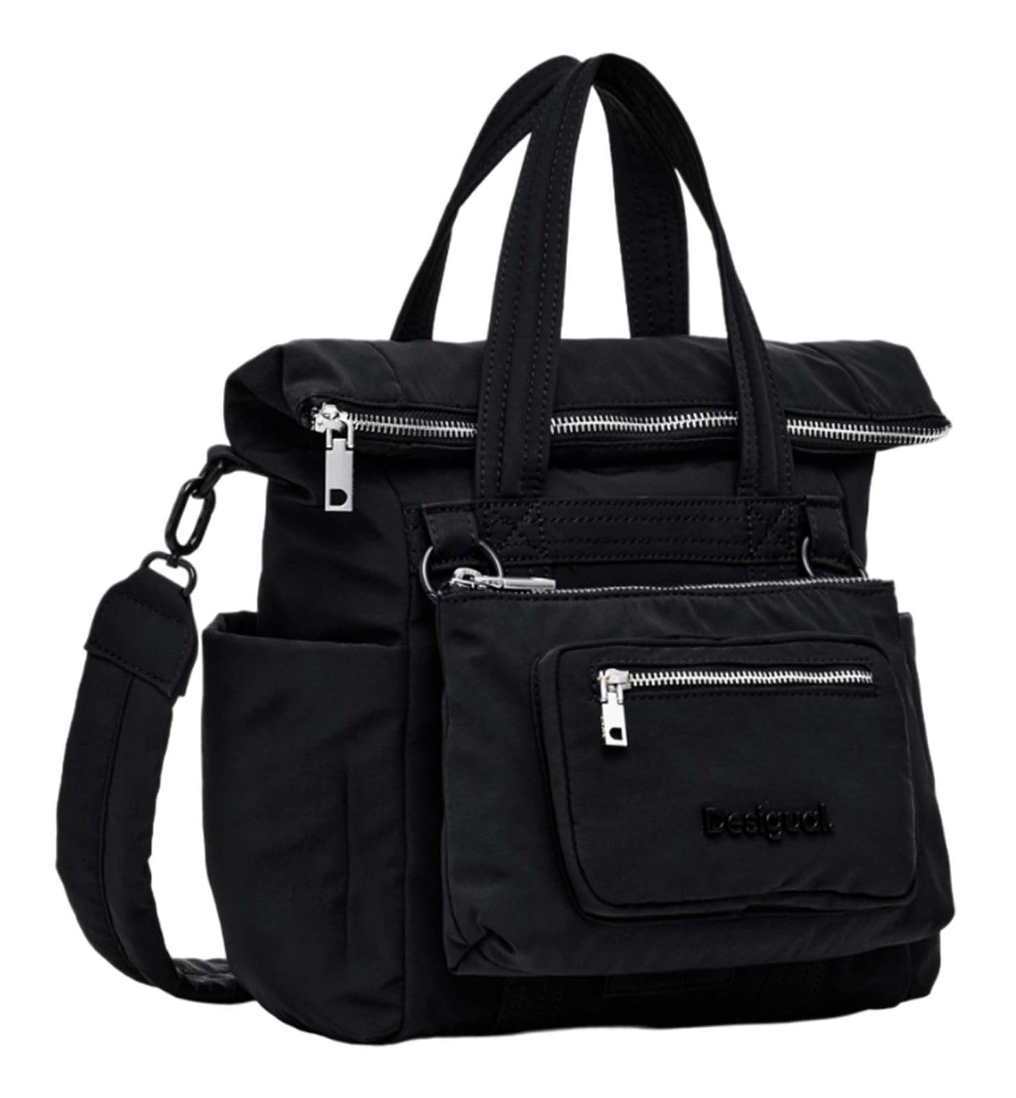 Desigual Women Accessories Nylon Hand Bag, Black, One Size