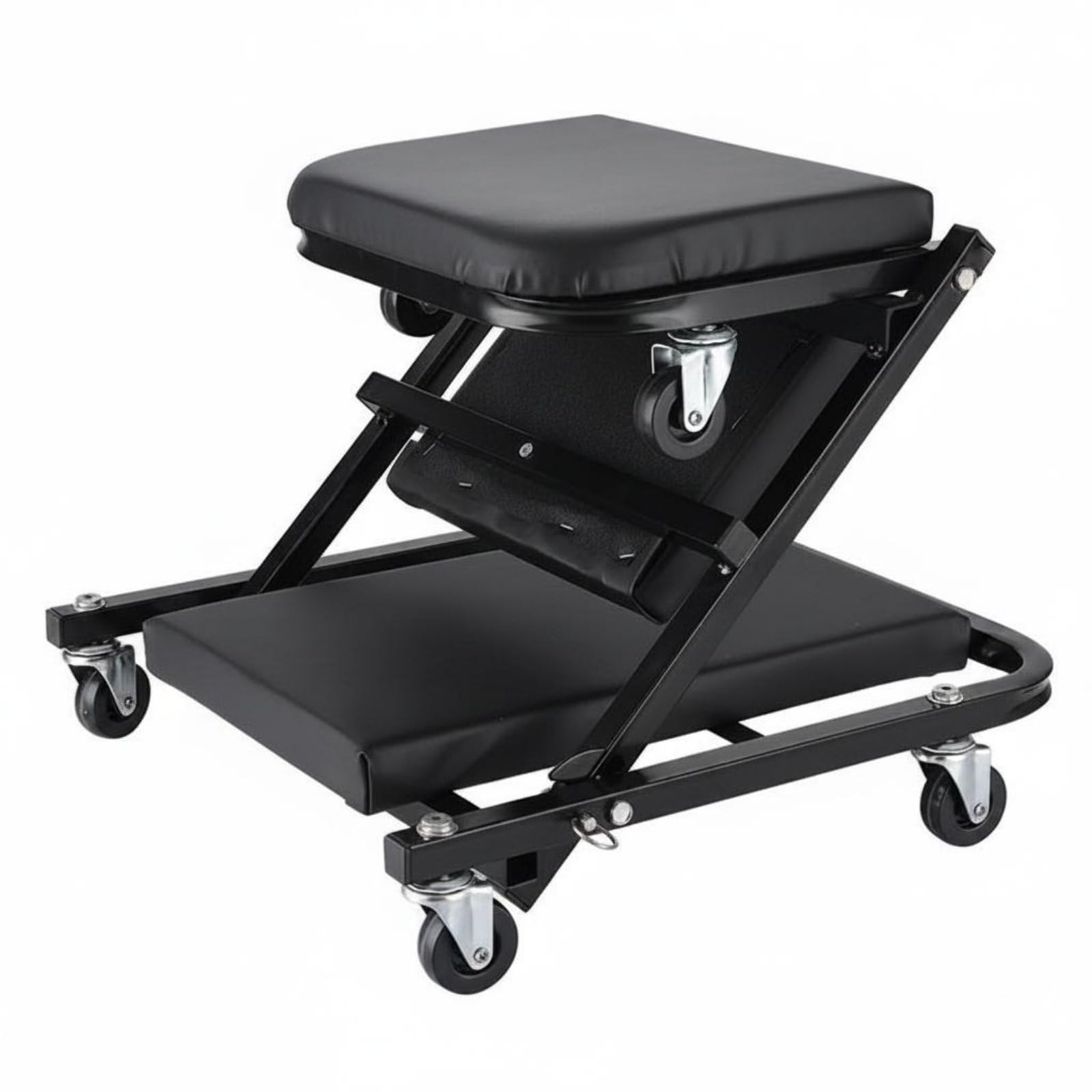 Carrello Sottoauto 2 in 1 con Rotelle Sedile Meccanico 2 in 1 Impermeabile Sgabello da Riparazione Auto per Meccanici