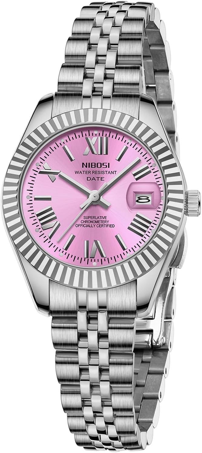NIBOSI Watches for Women Analog Quartz Waterproof Ladies Wrist Watches with Date Dainty Fashion Luxury Stainless Steel Watch for Small Wrists Female Elegant Dress Women's Watch