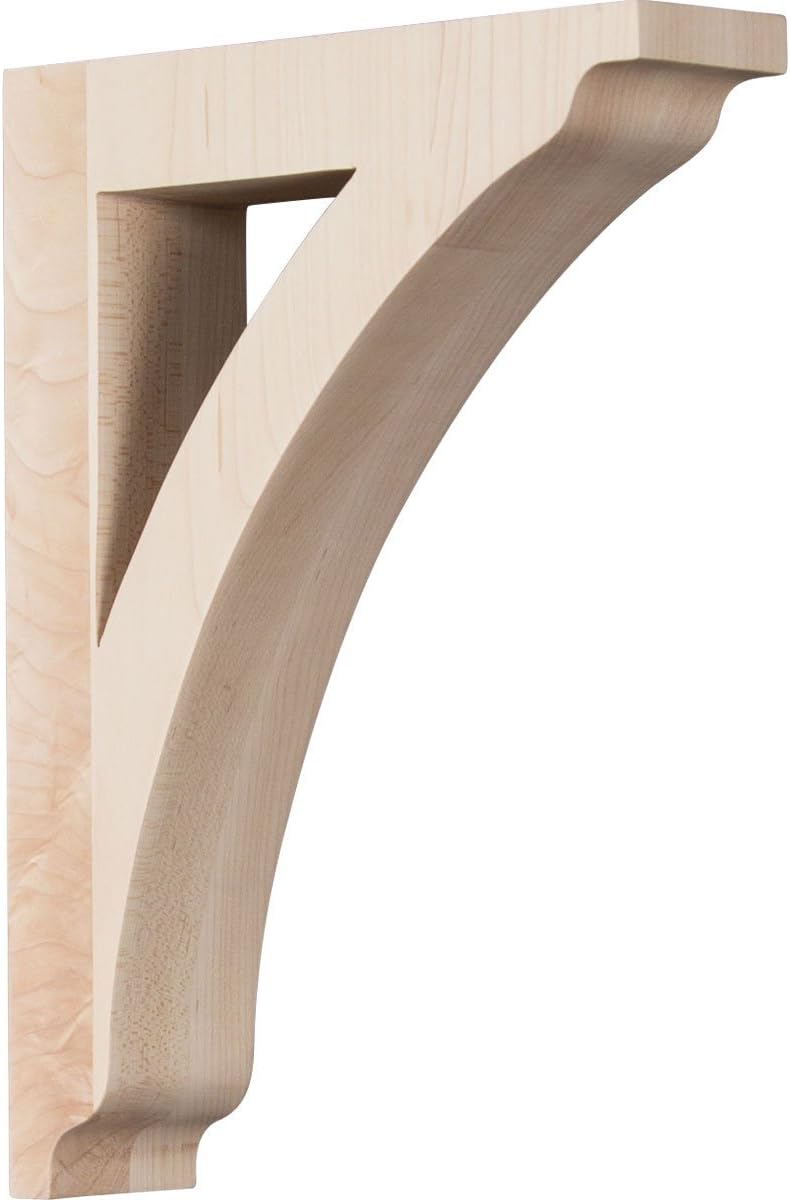 Small Rubberwood Bracket for Shelves and Countertops