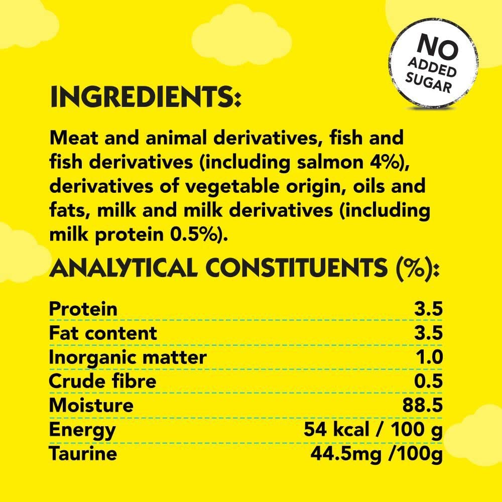 DREAMIES - Cremige Katzenleckerlis - 11 x 40 g - Lachs - Multipack Snacks - 11 Packungen