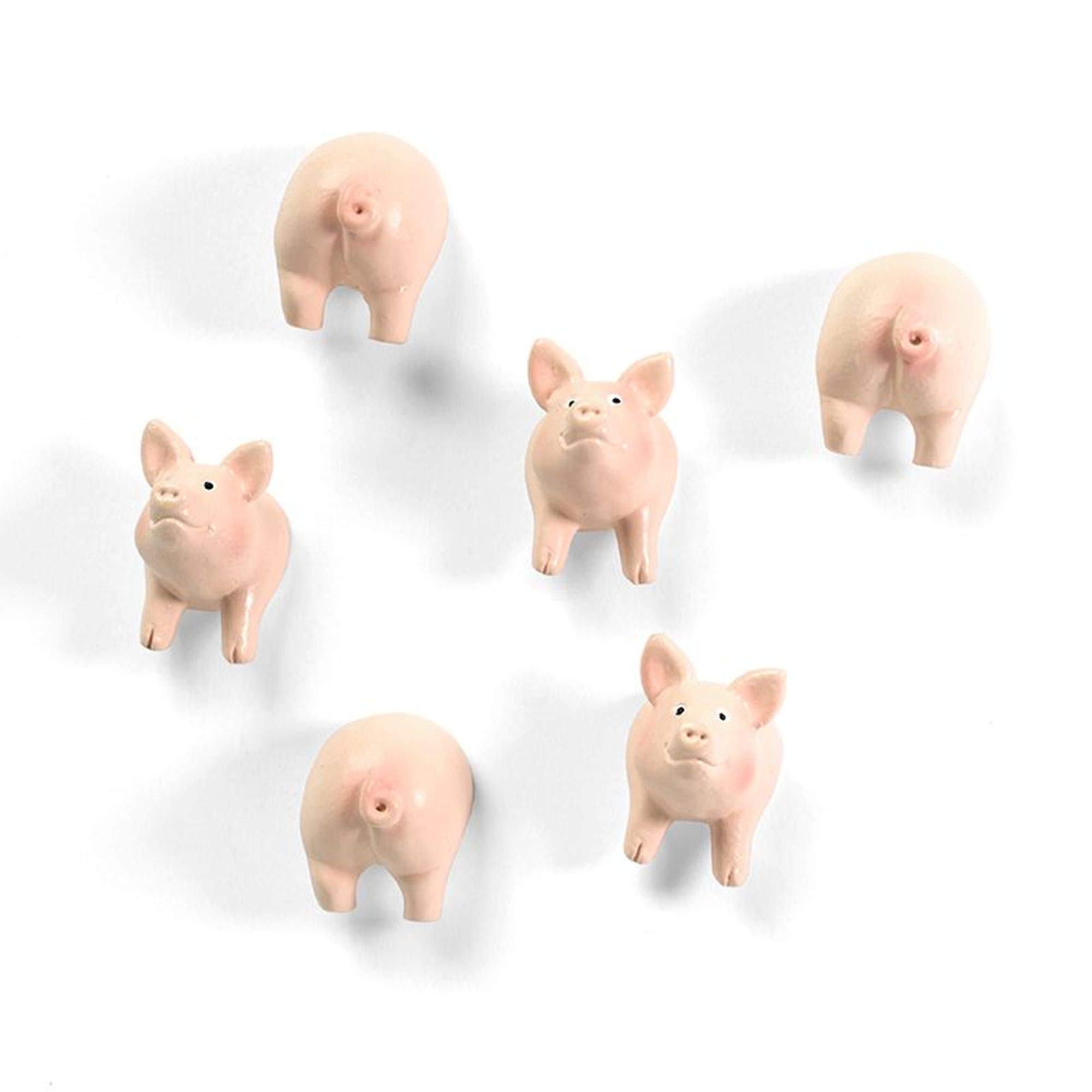 Trendform Ufficio Magneti A Forma Di Maiale – Set Da 6, Colore Rosa, Accessori Da Ufficio Divertenti, 9x10x2.2 Cm - 3