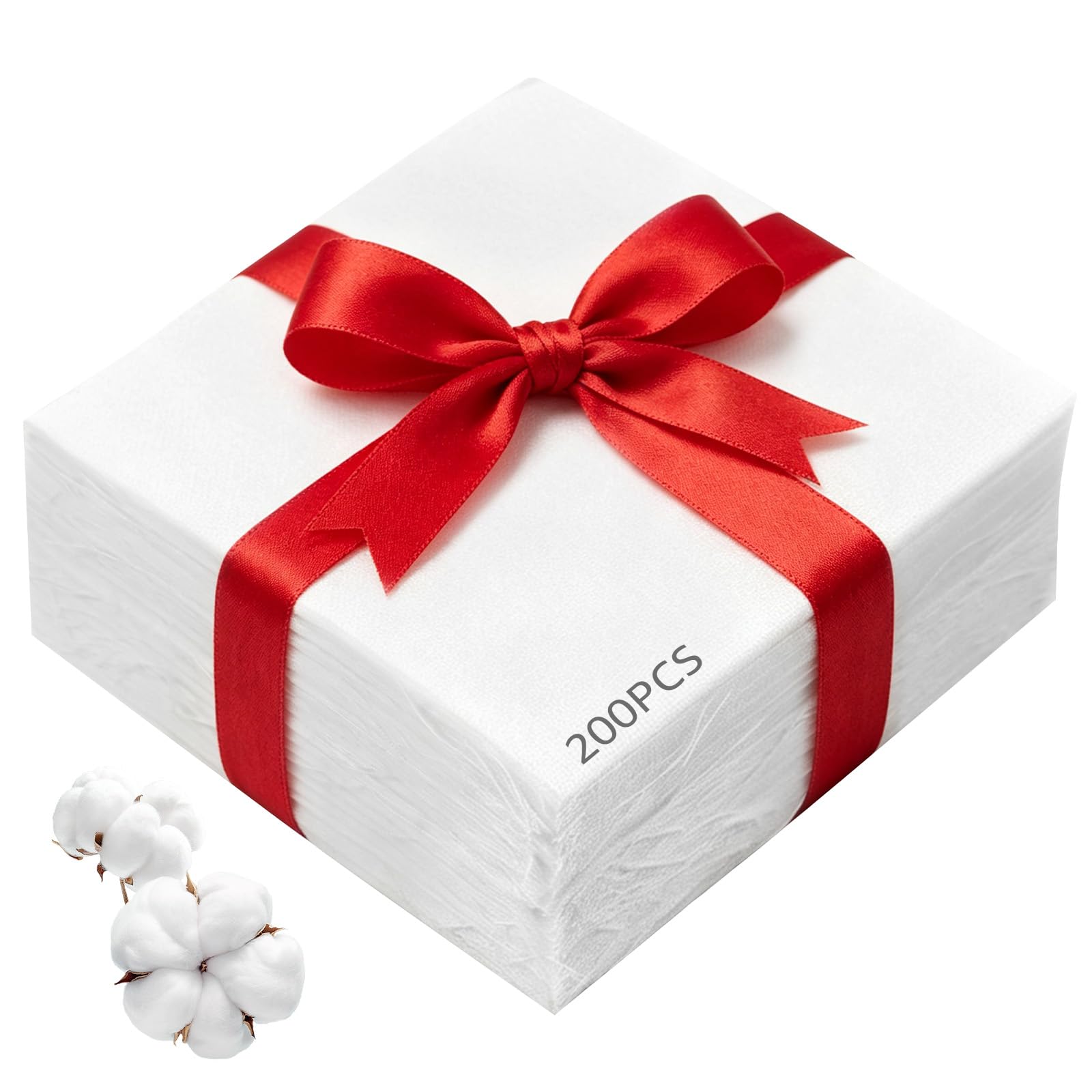 200Pcs White Cotton Fabric Squares for Sewing Quilting,10x10cm Precut Patchwork Fabric Bundles White DIY Cloth for Crafts