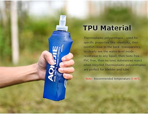 Miniatura 8 de LOVARTS BEAUTY Botella de agua plegable de TPU para correr, 8.5 fl oz, 15.2 fl oz, 16.9 fl oz, botella de agua plegable para correr, ciclismo,